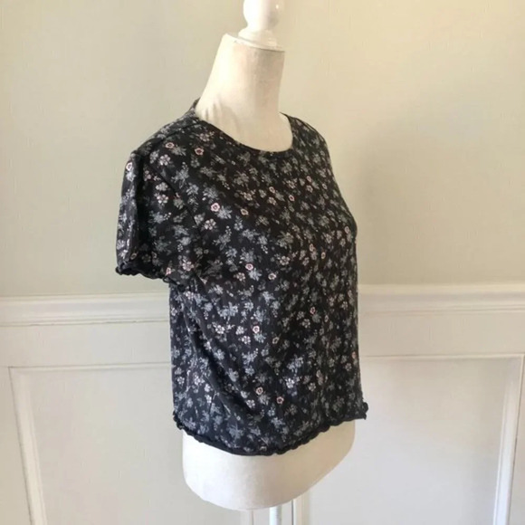 SO Floral Short Sleeve Tee Shirt L - Picture 2 of 4